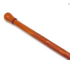 Carved Wood Walking Sticks – 47” w Safety Whistle