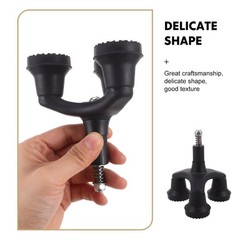 3 Pack Reusable Black Plastic Walking Cane Tripod Tip Stable Shock Absorbing Pad