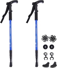 Walking Sticks Lightweight Trekking Poles T Anti-Slip Handle Design Adjustable