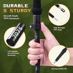 Trekking Poles Aviation Grade Aluminum Alloy-Strong Lightweight Collapsible Walk