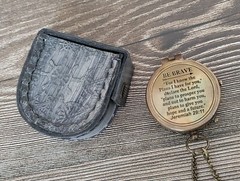 Personalised Compass for Son, Personalized Gift, Antique Brass Engraved Compass