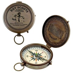 Handmade Brass Nautical Compass Vintage Finish Navigational Tool, BSA Pocket …