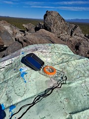 Orange Navigation Compass with Sighting Mirror and Glow in the Dark Features