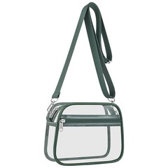 Clear Bag for Stadium Events Clear Sports Fan Handbags Medium Forest Green