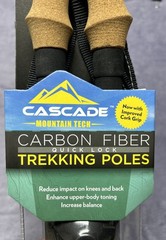 Brand New Cascade Carbon Fiber Trekking Poles Snow Dirt