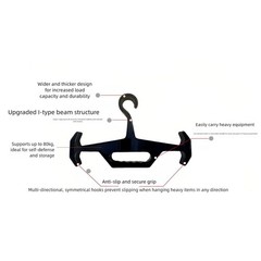 Heavy Duty Vest Hanger with Grip Handle for Easy Carrying of Heavy Gear
