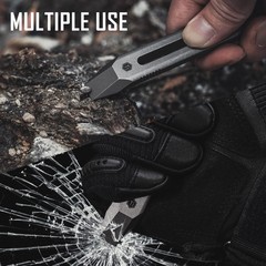 KeyUnity KR00 EDC Pocket Pry Bar Bit Bar Titanium Multitool with Pocket Clip