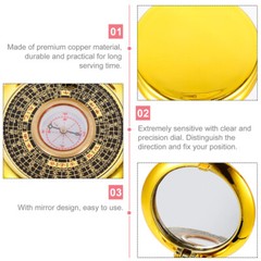 1pc camping survival compass compass survival chinese bagua mirror ornaments