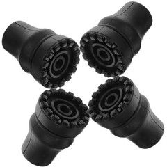 4pcs Trekking Pole Tip Replacement Crutch Foot Cover Anti- Cane Foot Pad