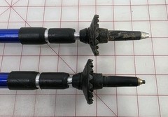 2 LEKI Enzian Trekking Poles- 140cm, Adjustable, Lightweight, Trekking 110-145cm