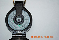 Vintage engineer lensatic compass in undamaged