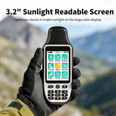 S190 Handheld GPS Navigator, Rugged Handheld GPS for Hiking with 3-Axis Compass,