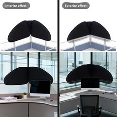 Black Indoor Sunshade for Desk 157 x 80 cm Rubber Fabric Light Blocking Design