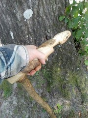 Handmade Snake/Python Cane Solid One Piece Walking Stick