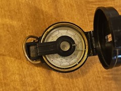 Engineer Lensatic Directional Compass 2″ Made in Taiwan Vintage Neat History