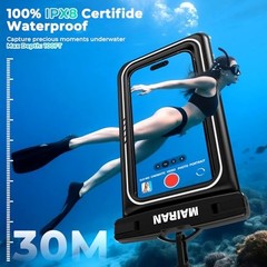 MAIRAN Floating Waterproof Phone Pouch 2Pack, Floatable IPX8 8.0 inches