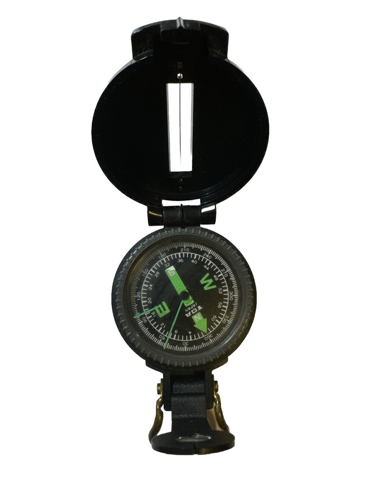 Vintage Engineer Lensatic Precise Liquid Filled Compass Made In Japan
