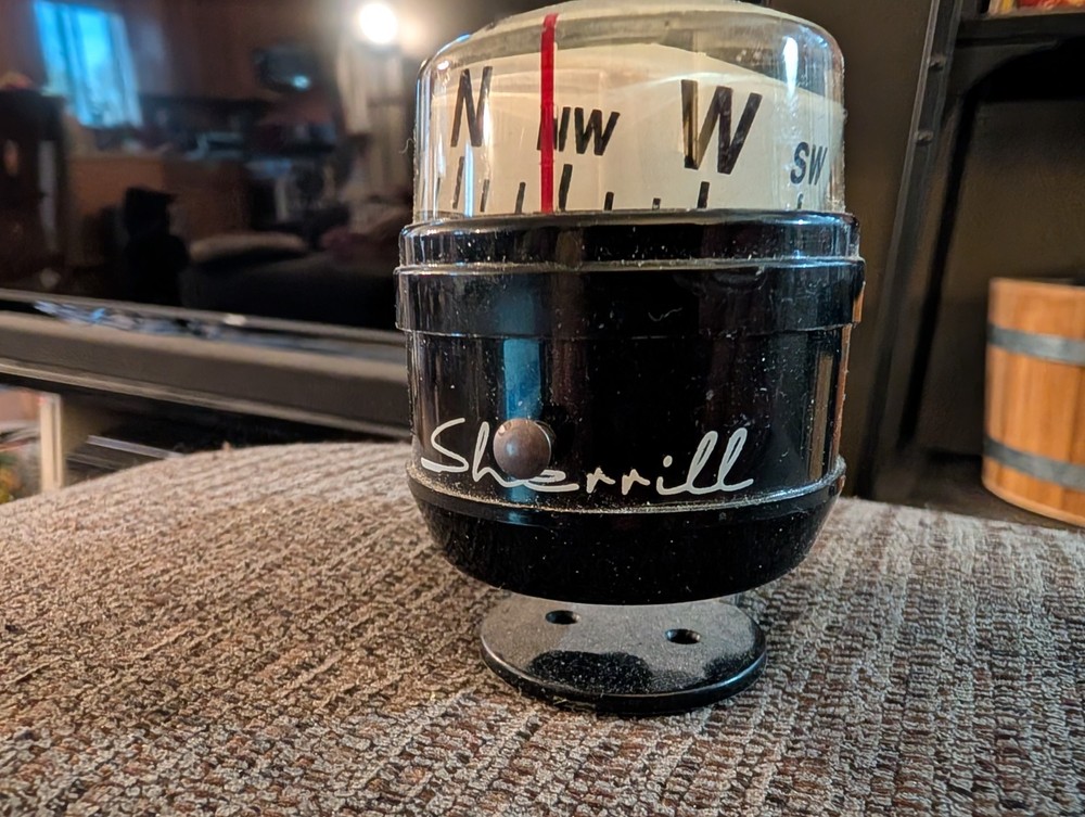 Vintage Sherrill Auto Car Float Compass