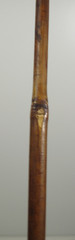 VTG Dark Brown Wood Classic Curved Handle Walking Stick 34 in Long