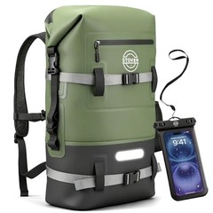 5/10/25/30/40/55L Waterproof Dry Bag- Roll-Top 40L 40l Green (With Phone Case)