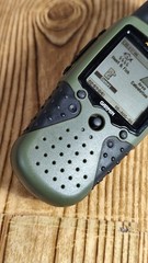 Garmin Rino 120 Handheld Hiking GPS Navigator, 2-Way Radio W/ Manual Tested READ