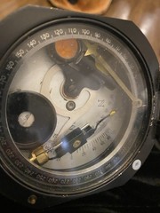 Military M2 Compass Black USED For Parts THS Charvoz 56-0626