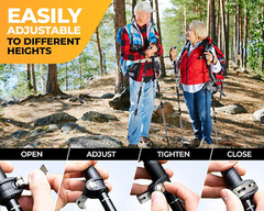 Trekking Poles – 2-Pc Pack Collapsible Lightweight Hiking Poles, Strong Aircraft