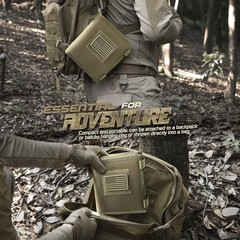 Tactical Pouch Military Map Case Holder Army Foldable Map Storage Coyote Tan