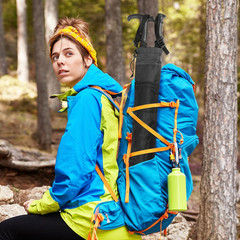 Portable Trekking Poles Carry Bag with Adjustable Shoulder Strap, Black