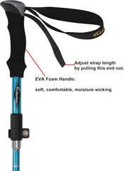 Lightweight Collapsible Trekking Pole – 7075 Aluminum Adjustable Walking Stick f