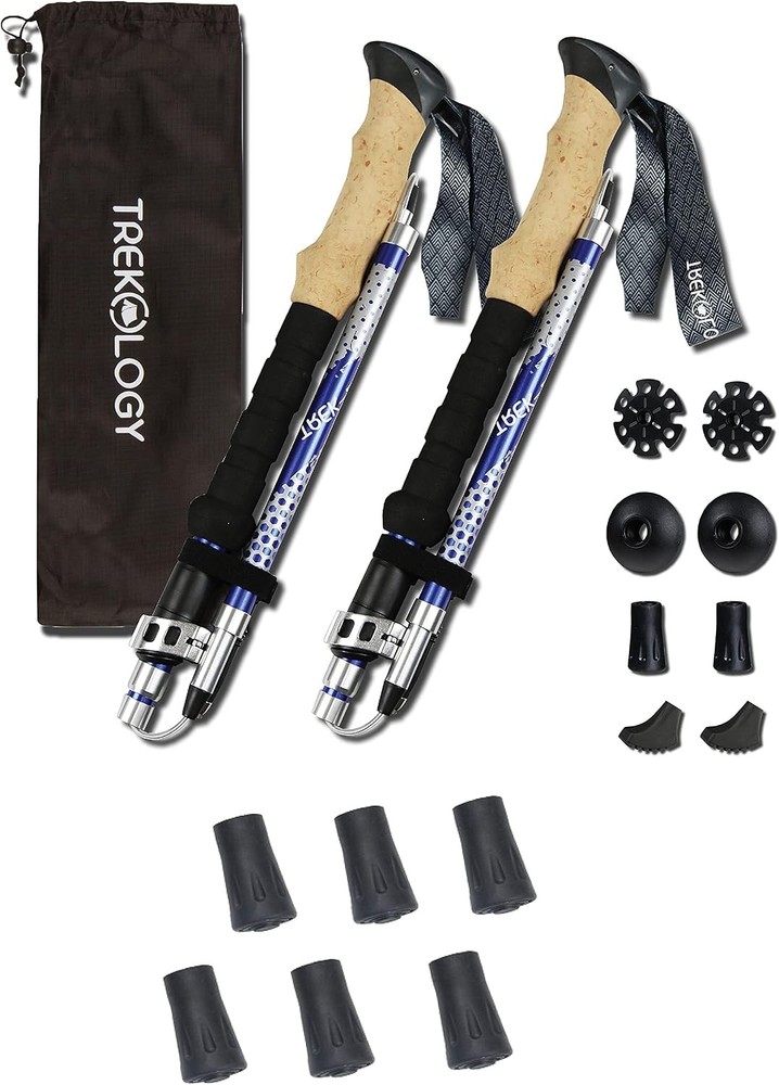 Lightweight Collapsible Trekking Poles 100-135cm – Set of 2