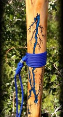 64” Sweetgum FRACTAL LICHTENBERG Walking HIKING Stick Handmade & Finished 🇺🇸