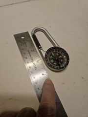 Carabiner Metal Compass Good Used Condition 16810