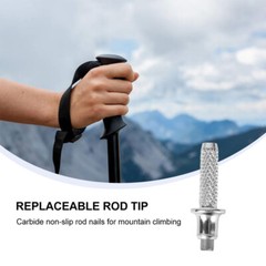 10PCS Durable Hiking Pole Tips Hiking Pole Parts Alpenstock Replacement Tips