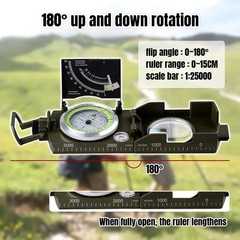 Multifunctional luminous dial Waterproof and fog-proof Accurate military compass