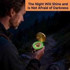 Portable Brass Pocket Compass with Luminous Dial, Vintage Pocket Watch Compass