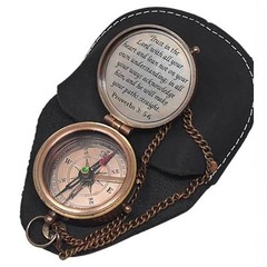 Retro PU Leather Compass Bag Portable Waist Pouch Outdoor Camping Watch Case