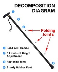 Folding Walking Sticks Aluminum Colorful Floral Walking Stick Folding Le…