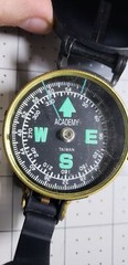 Engineer Academy Lensatic Compass Black Brass, Hiking, Camping, Vintage MCM