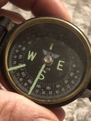 YCM Japan Engineers Lensatic Compass Preowned