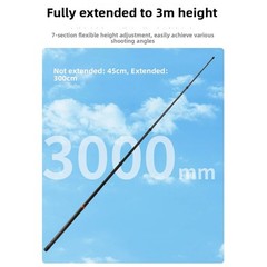 For insta360 X4 Selfie Rod with Locking Mechanism Carbon Fiber 7 or 9 Section