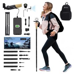 Tactical Trekking Pole Aluminum LED Survival Tools