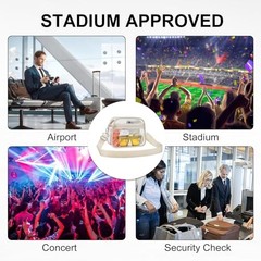Clear Bag for Stadium Events Clear Sports Fan Handbags Purses Medium Creamy