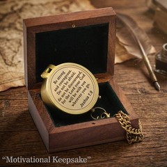 Solid Brass Directional Engraved Compass, Baptism Gifts for Boys Girls, First…