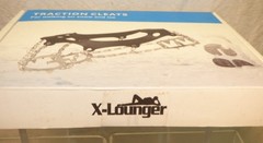 NIB X-Lounger Shoe Ice & Snow Grips Crampons Traction Cleats for Walking Size L
