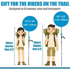 Single Trekking Pole | 7075 Aluminum Anti-Shock, Ultralight, Adjustable & Col…