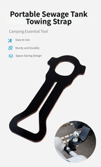 For RV Portable Sewage Tank Tow Strap Rubber Fabric Composite Construction