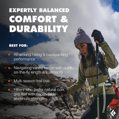 Trail Trekking Poles (Pair), Lightweight, Aluminum, Hiking