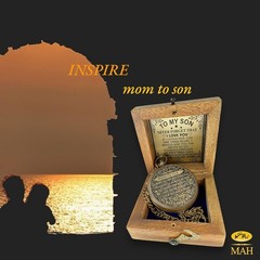 Brass Compass Gift – to My Son Never Forget That I Love You, Sentimental Keepsak