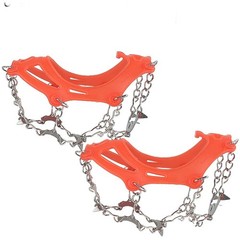 Easy Install 11 Tooth Stainless Steel Ice Cleats for Hiking Boots Traction